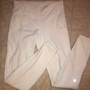 White Lululemon size 6 leggings